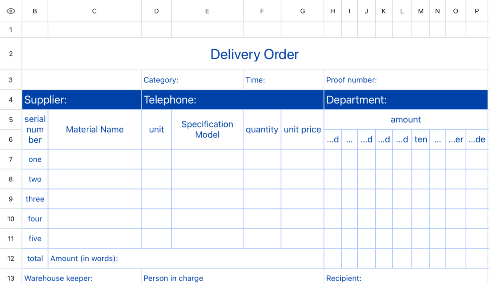 Delivery Order